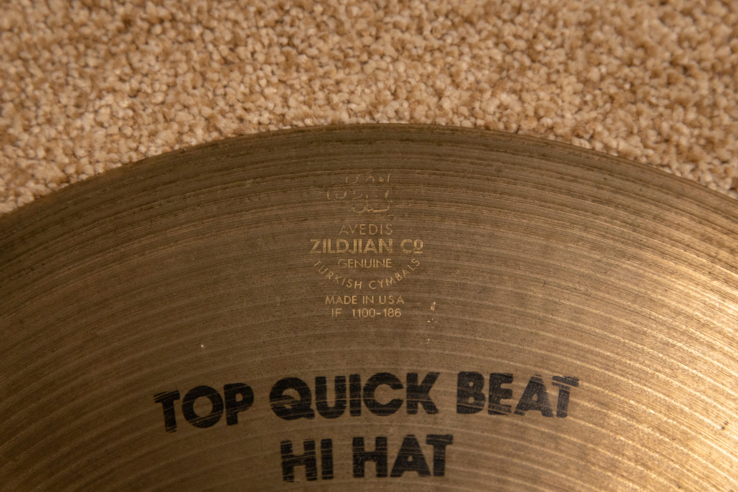 1990s Zildjian 14" A Quick Beat Hi Hat Cymbals 1346g 1482g