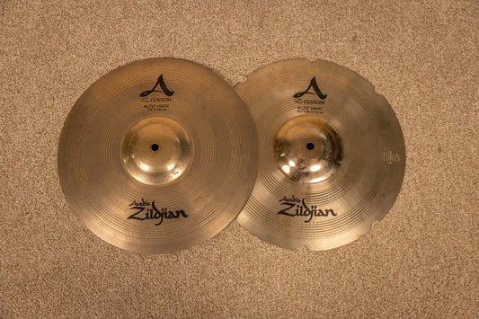 Zildjian 14" A Custom Rezo Hi Hat Cymbals 1059g 1337g