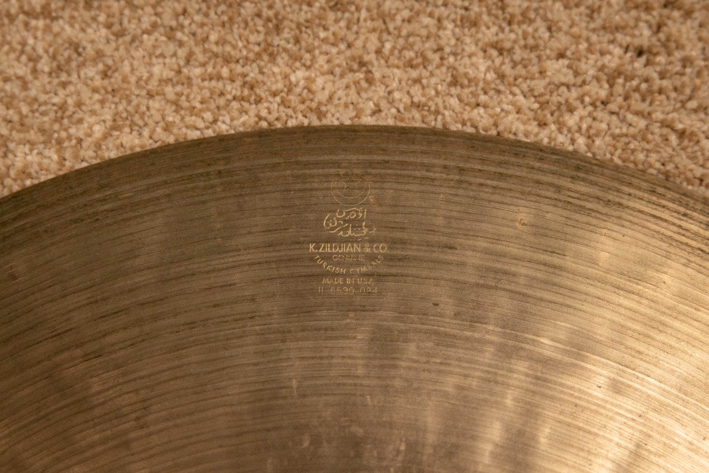 1990s Zildjian 17" K Dark Medium Thin Crash Cymbal 1313g