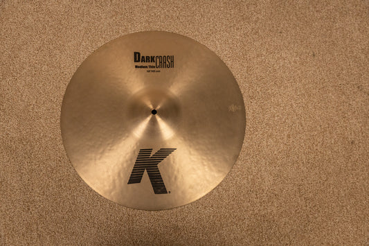 Zildjian 18" K Dark Medium Thin Crash Cymbal 1607g
