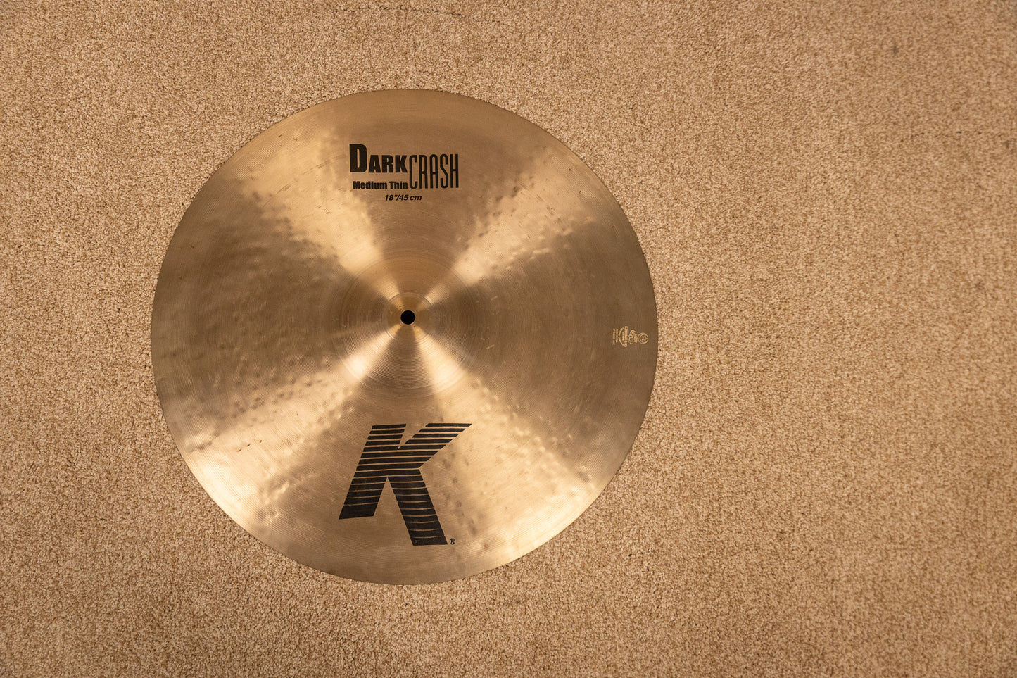 Zildjian 18" K Dark Medium Thin Crash Cymbal 1621g