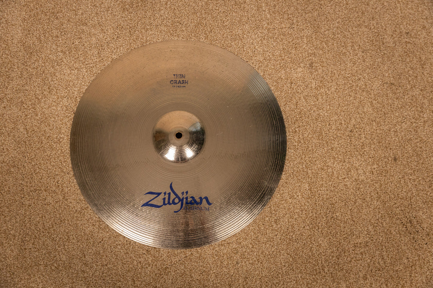 1990s Zildjian 17" Platinum Thin Crash Cymbal 1175g