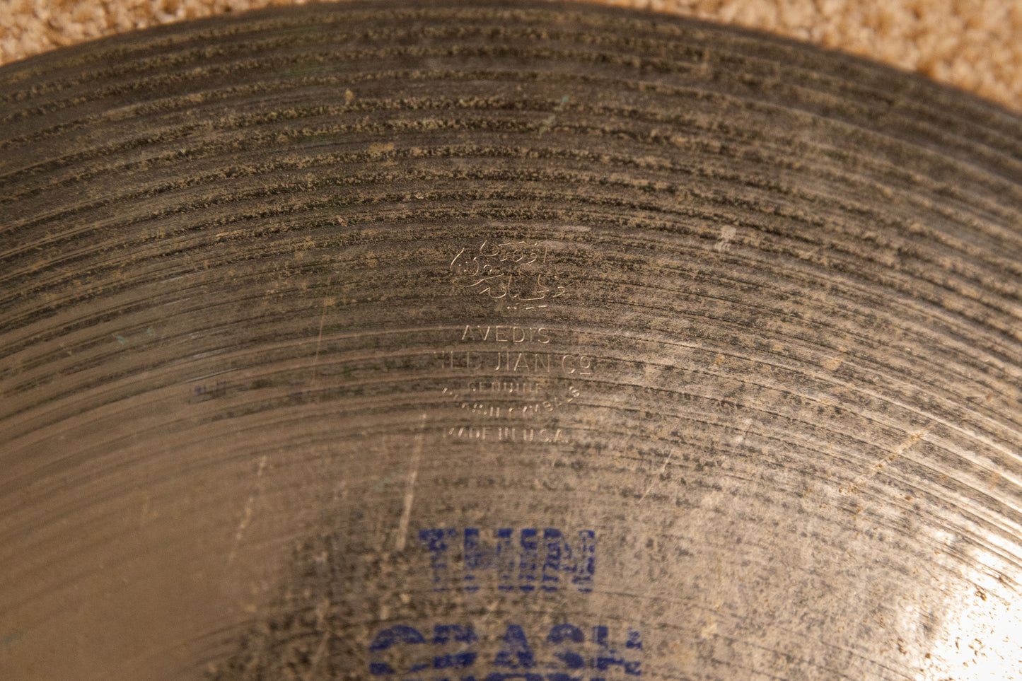1990s Zildjian 17" Platinum Thin Crash Cymbal 1175g