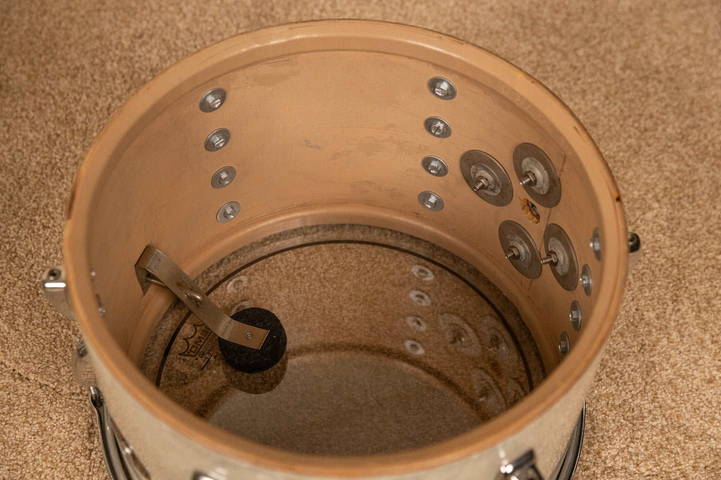 1960s Slingerland Modern Solo White Marine Pearl Drum Set