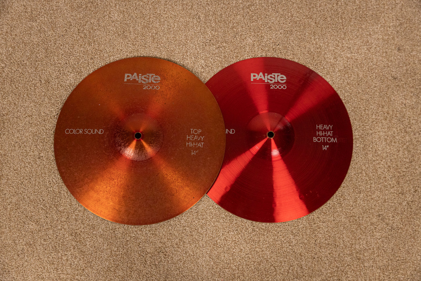 Paiste 14" 2000 Color Sound Heavy Hi Hat Cymbals 1009g 1080g