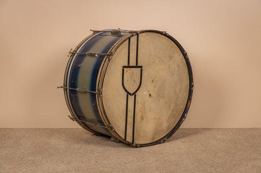 Vintage Slingerland Radio King 14x26 Blue Silver Duco Bass Drum