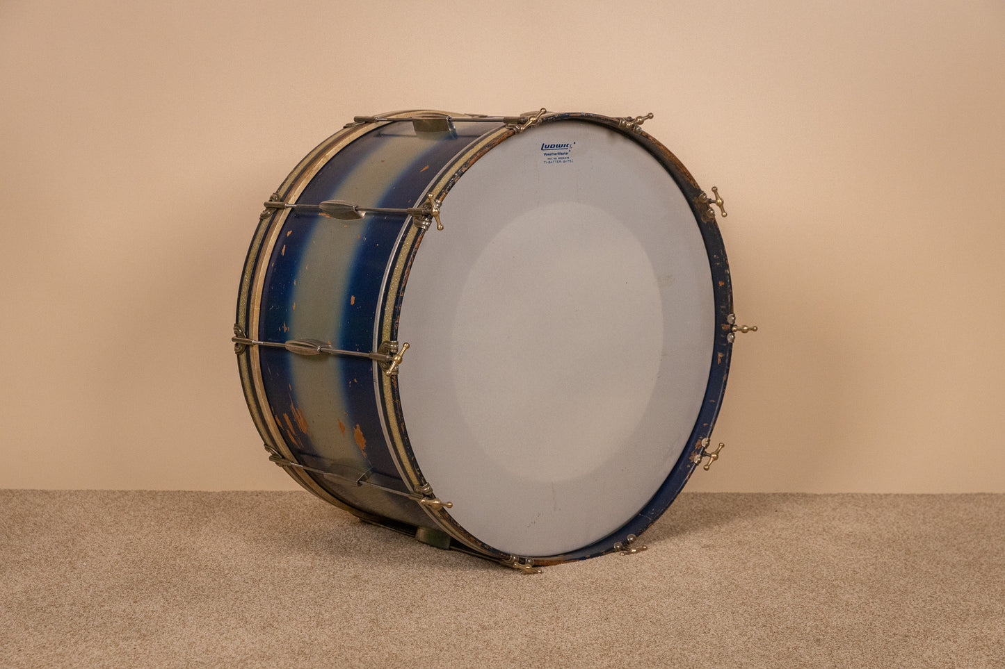Vintage Slingerland Radio King 14x26 Blue Silver Duco Bass Drum