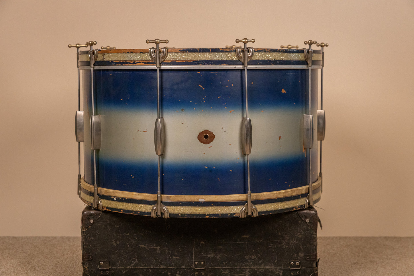 Vintage Slingerland Radio King 14x26 Blue Silver Duco Bass Drum