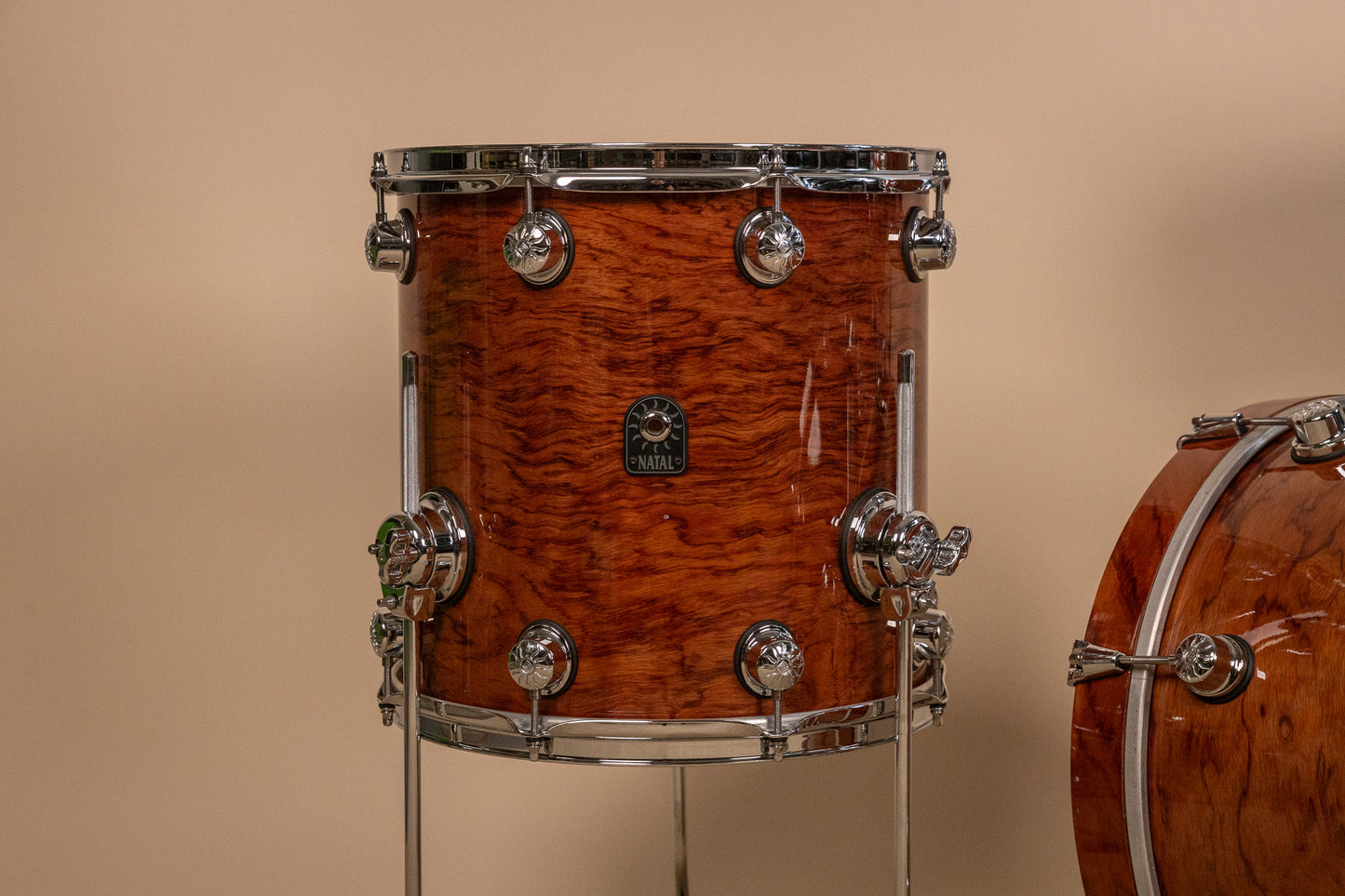 Natal Natural Bubinga Bop Drum Set 14x18 8x12 14x14 and 5x13