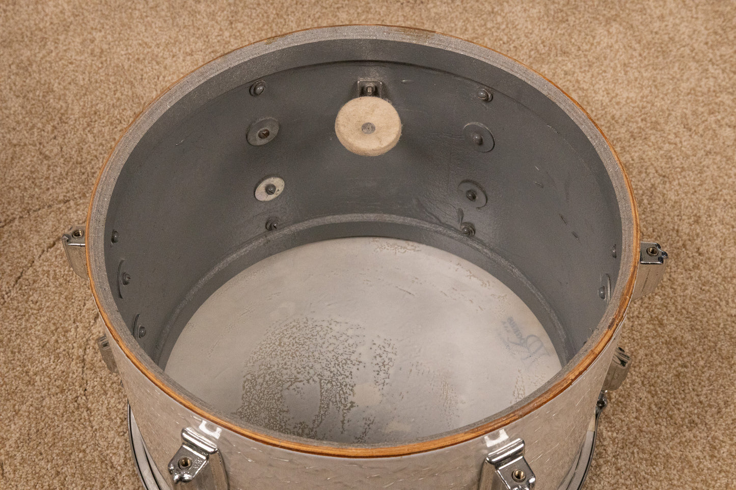 Vintage Rogers White Marine Pearl Drum Set 14x24 9x13 and 16x16