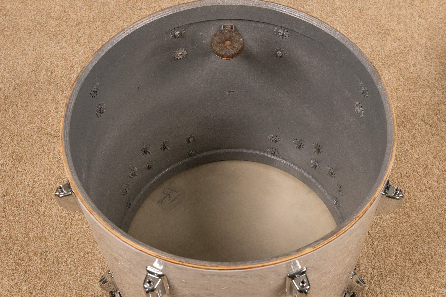 Vintage Rogers White Marine Pearl Drum Set 14x24 9x13 and 16x16