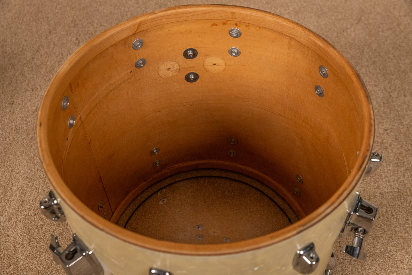 1965 Slingerland 16x16 White Marine Pearl Floor Tom