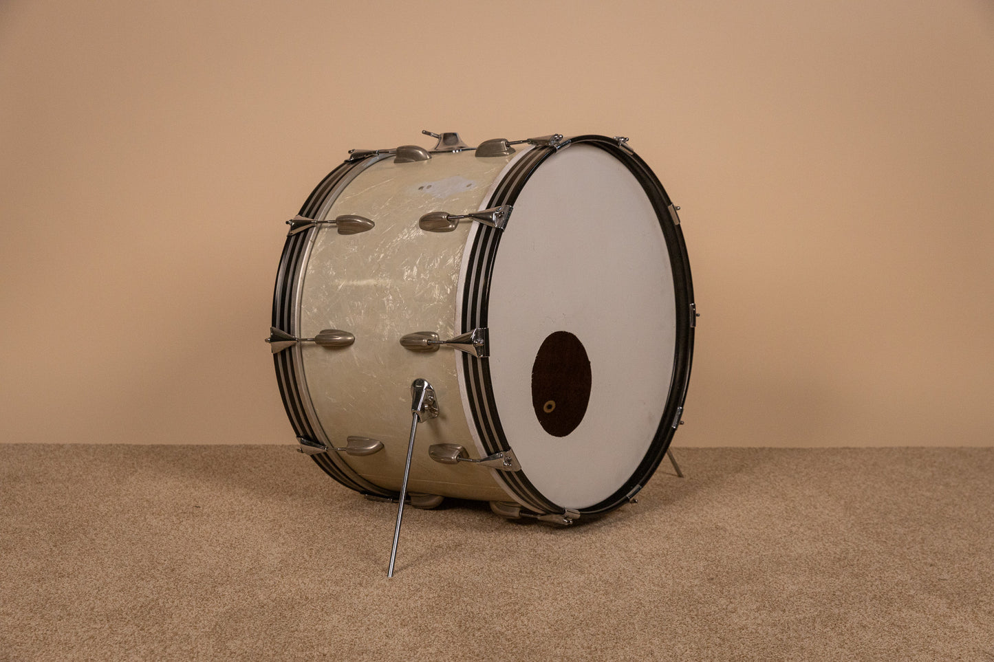 1950s Slingerland 14x22 White Marine Pearl Bass Drum