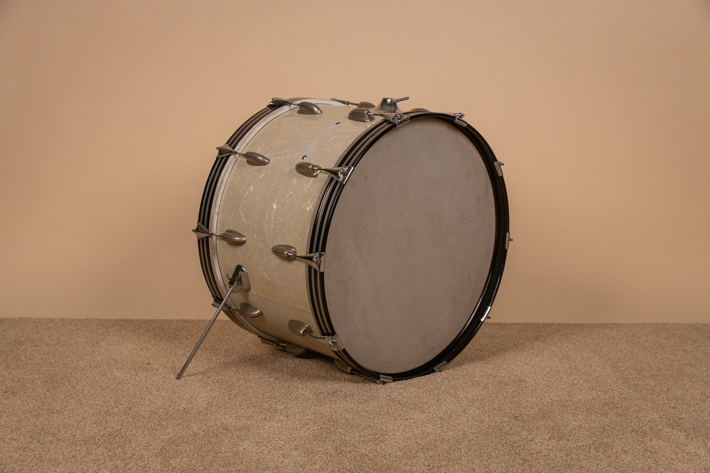 1950s Slingerland 14x22 White Marine Pearl Bass Drum