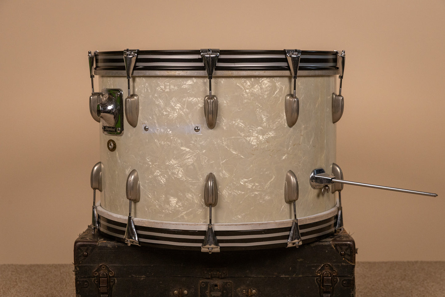 1950s Slingerland 14x22 White Marine Pearl Bass Drum