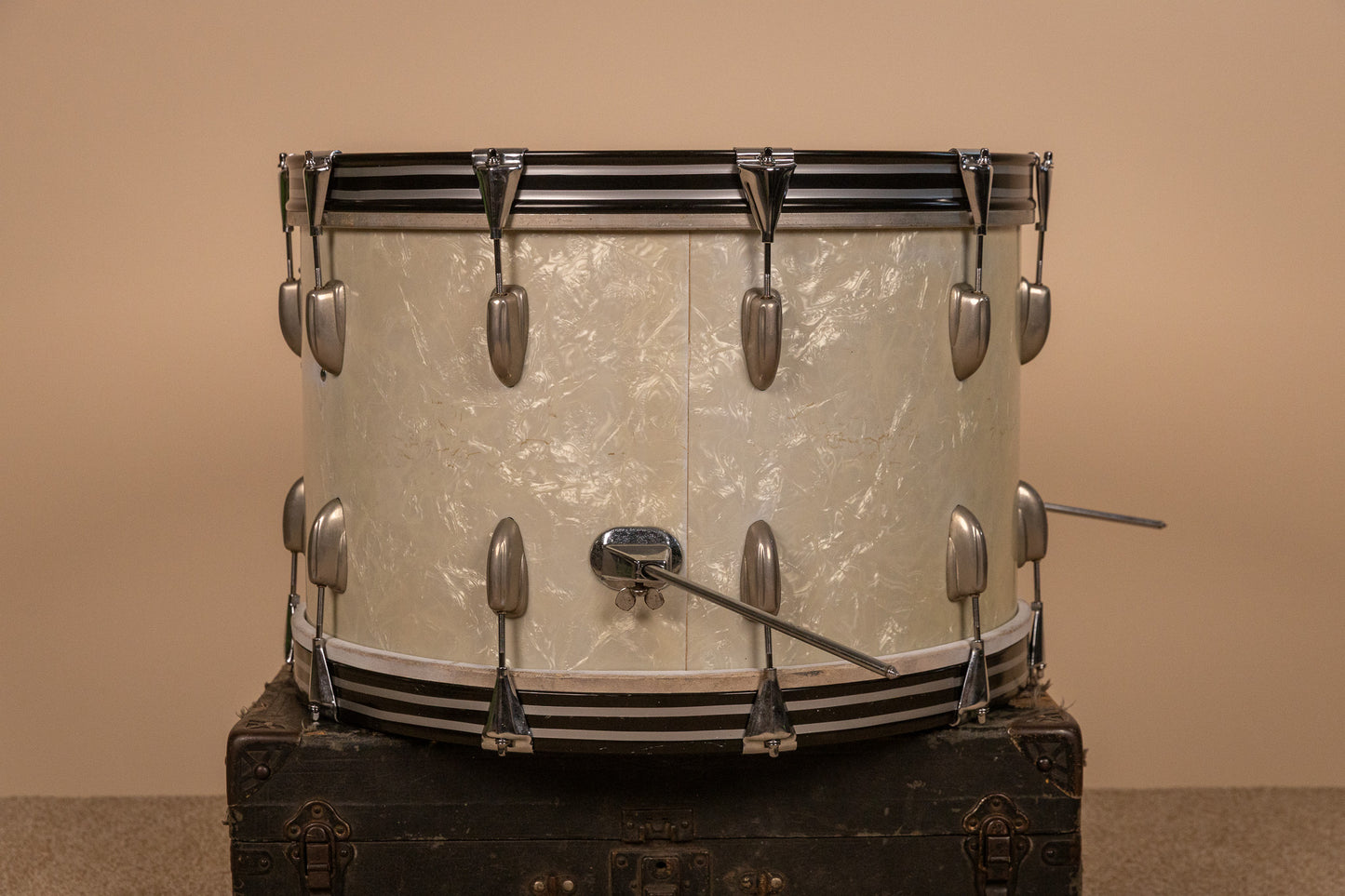 1950s Slingerland 14x22 White Marine Pearl Bass Drum