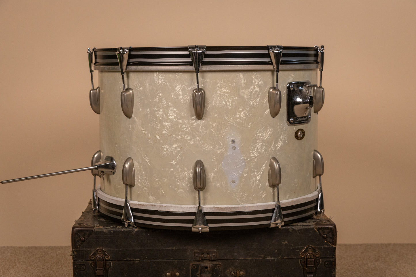 1950s Slingerland 14x22 White Marine Pearl Bass Drum
