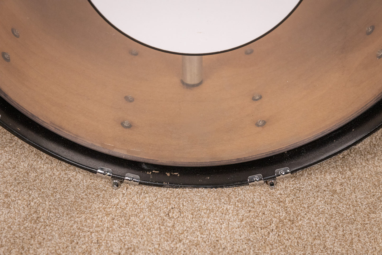 1980s Rogers XP-8 Jet Black Drum Pearl Drum Set 14x22 9x13 and 16x16
