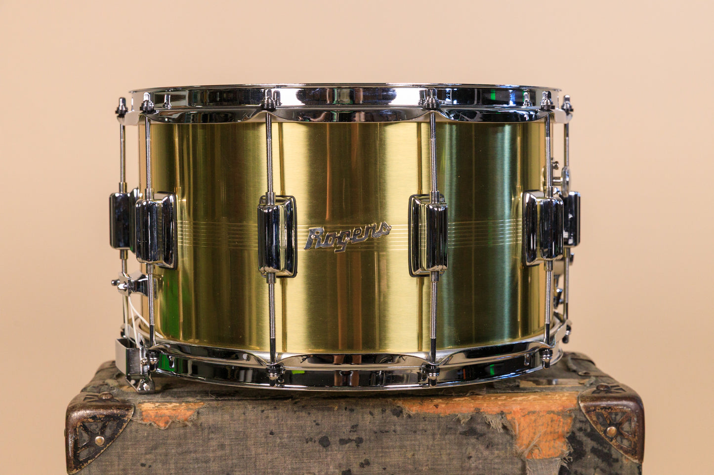 Rogers 8x14 B7 Brass Dyna-Sonic Snare Drum