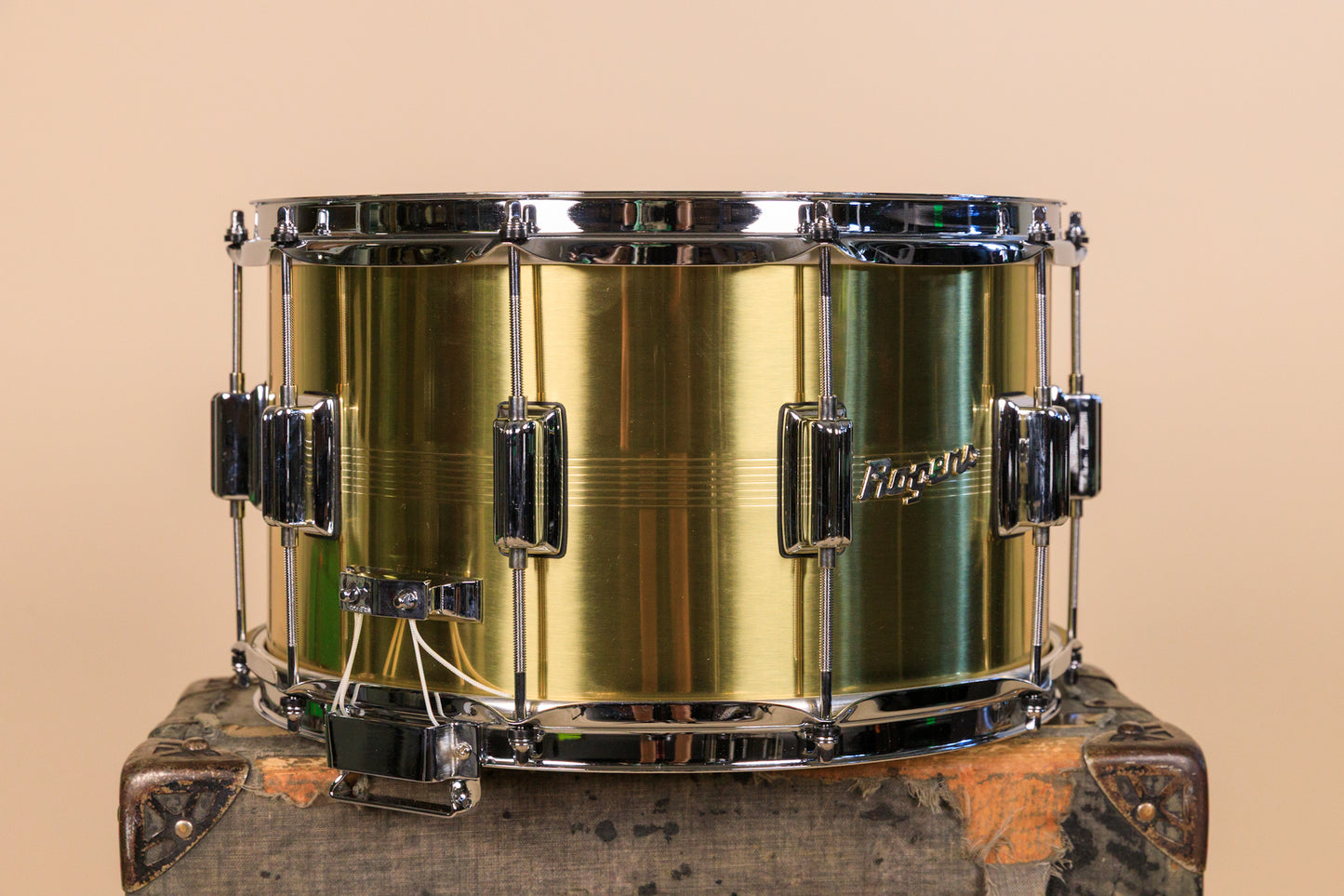 Rogers 8x14 B7 Brass Dyna-Sonic Snare Drum