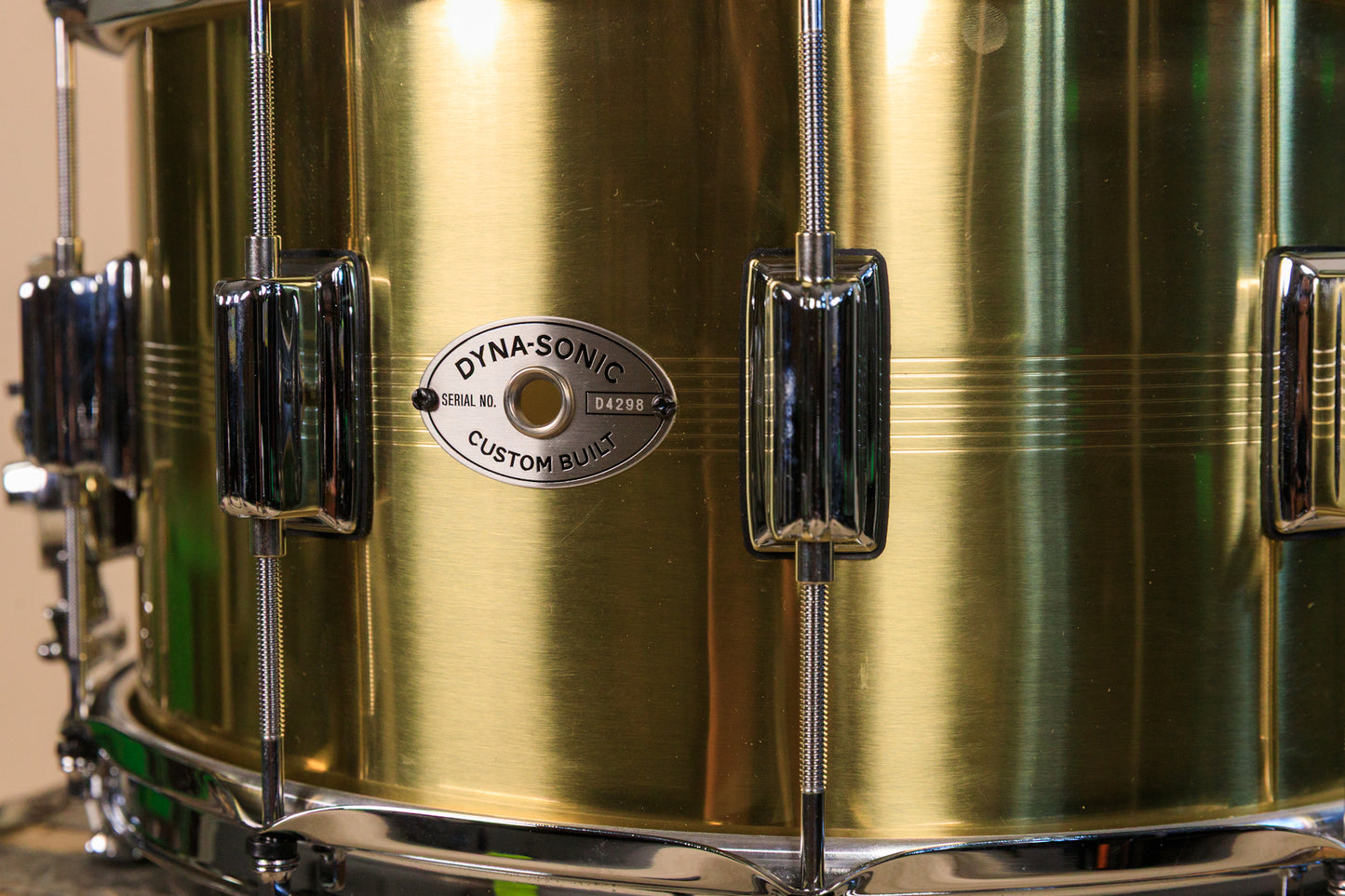 Rogers 8x14 B7 Brass Dyna-Sonic Snare Drum