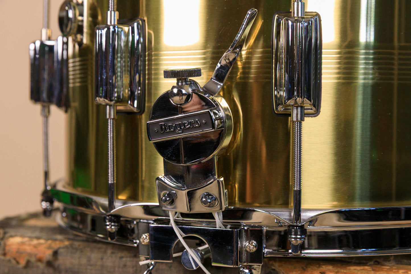 Rogers 8x14 B7 Brass Dyna-Sonic Snare Drum