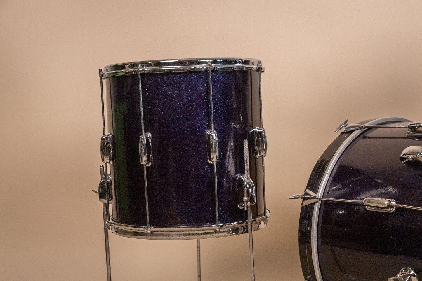 1960s Slingerland Stage Band Sparkling Blue Pearl Drum Set