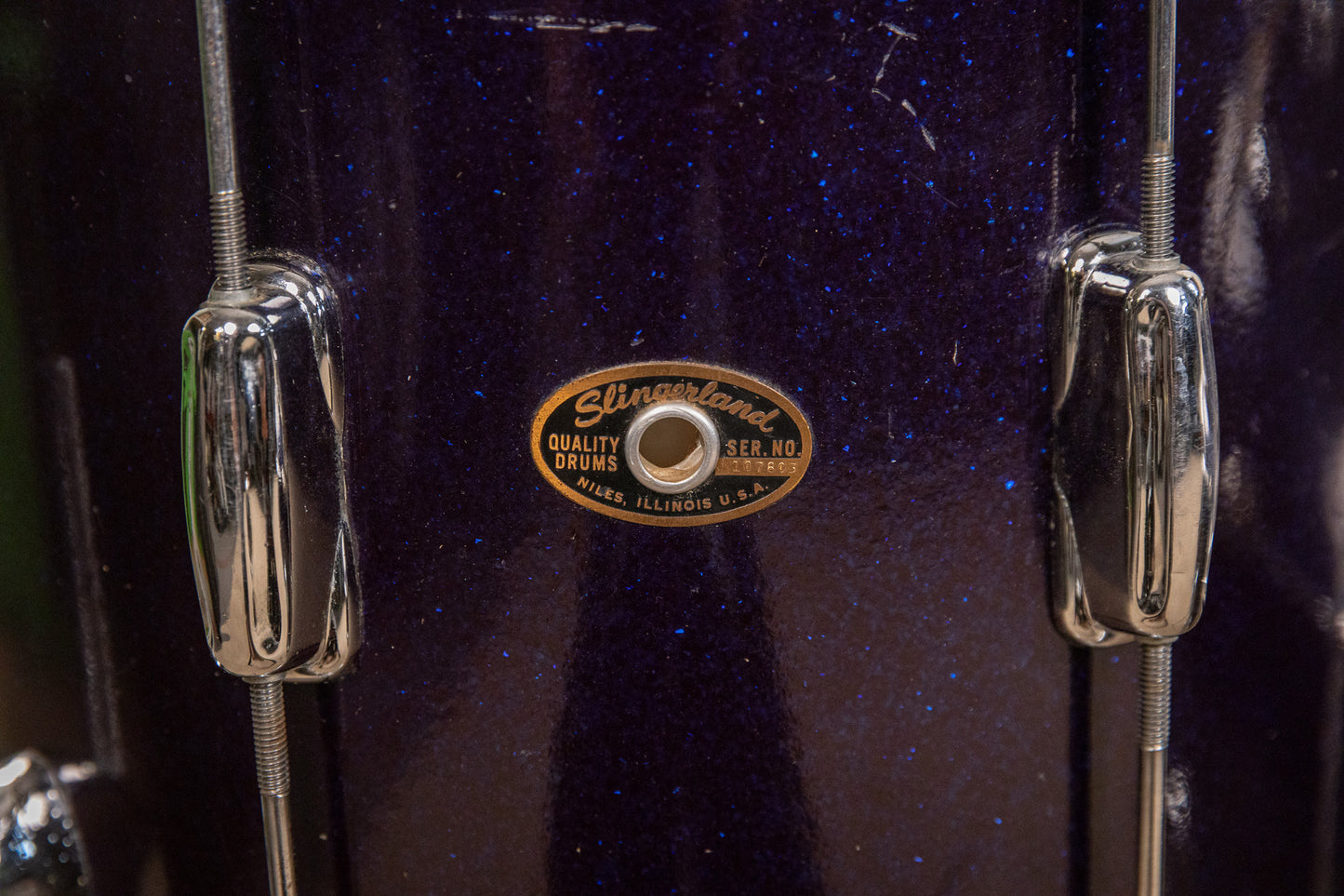 1960s Slingerland Stage Band Sparkling Blue Pearl Drum Set