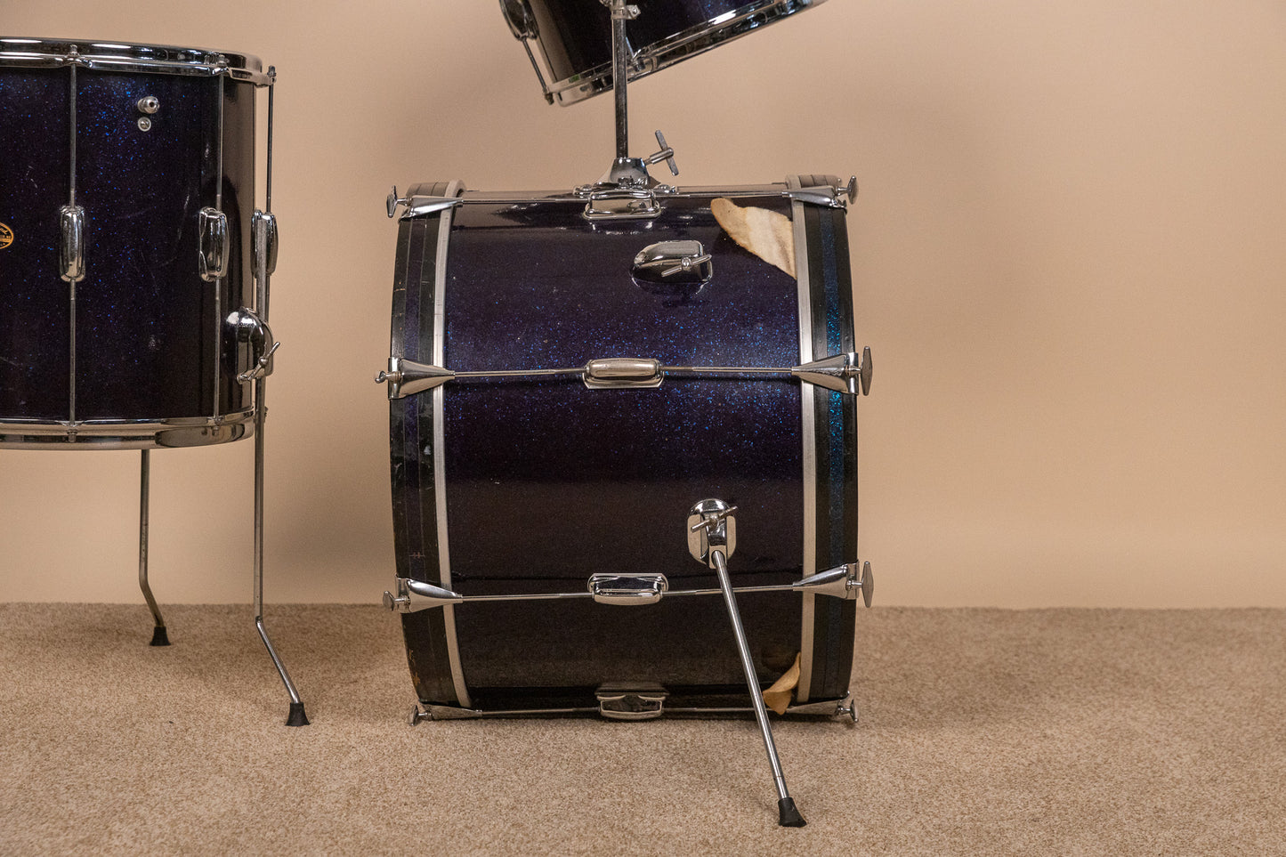 1960s Slingerland Stage Band Sparkling Blue Pearl Drum Set