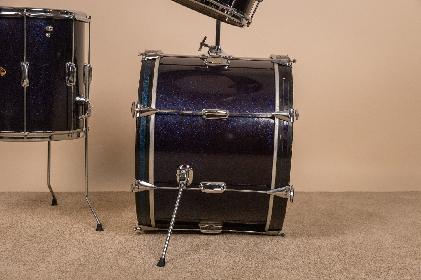 1960s Slingerland Stage Band Sparkling Blue Pearl Drum Set