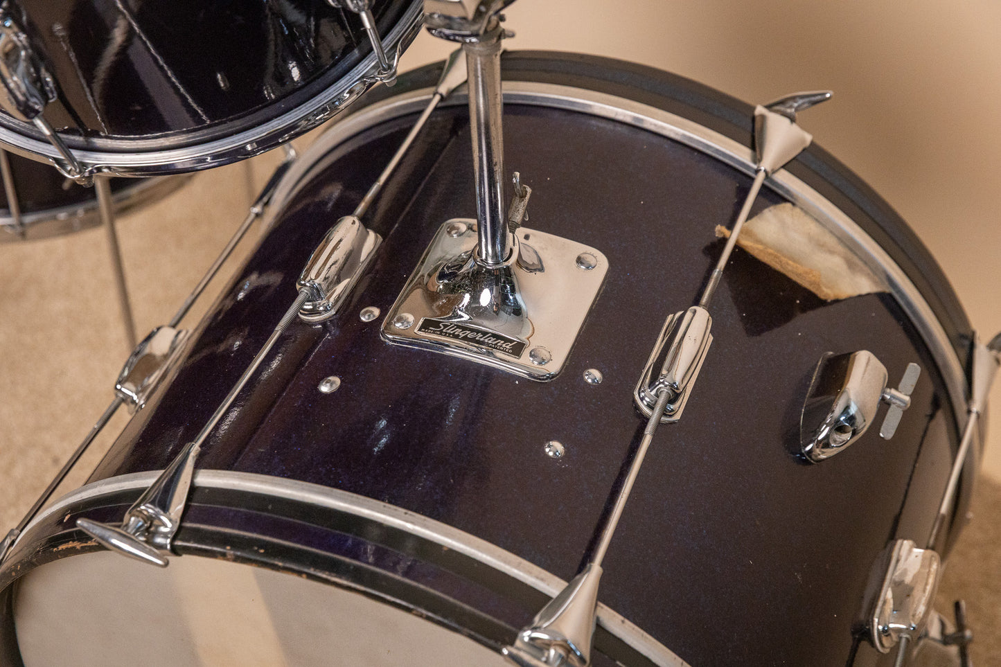 1960s Slingerland Stage Band Sparkling Blue Pearl Drum Set