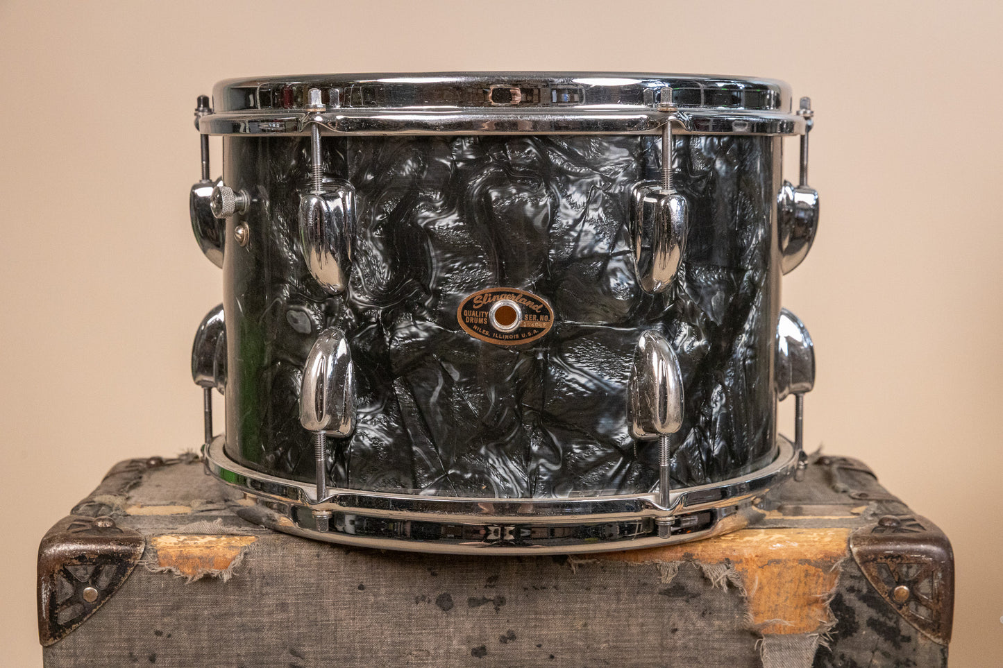 1966 Slingerland Modern Solo Outfit No. 2R Black Diamond Pearl Drum Set