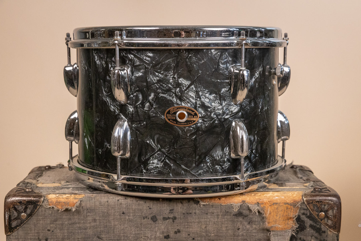 1966 Slingerland Modern Solo Outfit No. 2R Black Diamond Pearl Drum Set