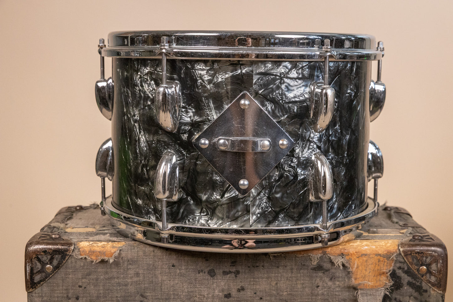 1966 Slingerland Modern Solo Outfit No. 2R Black Diamond Pearl Drum Set