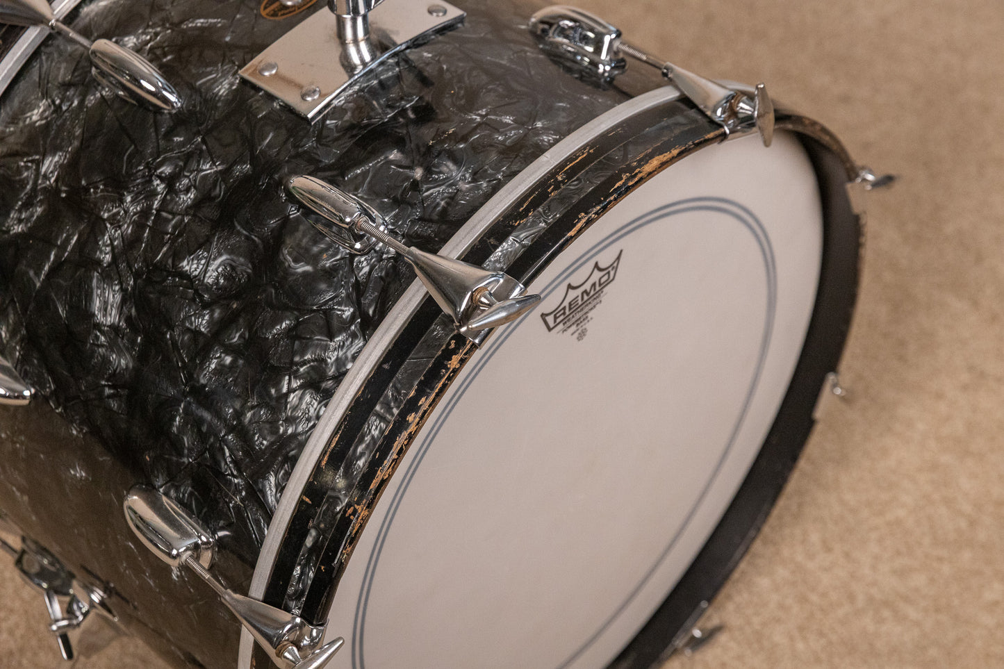 1966 Slingerland Modern Solo Outfit No. 2R Black Diamond Pearl Drum Set