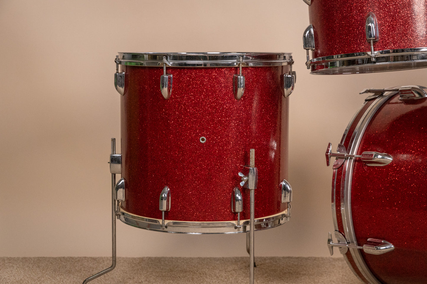 Vintage MIJ Red Sparkle Drum Set