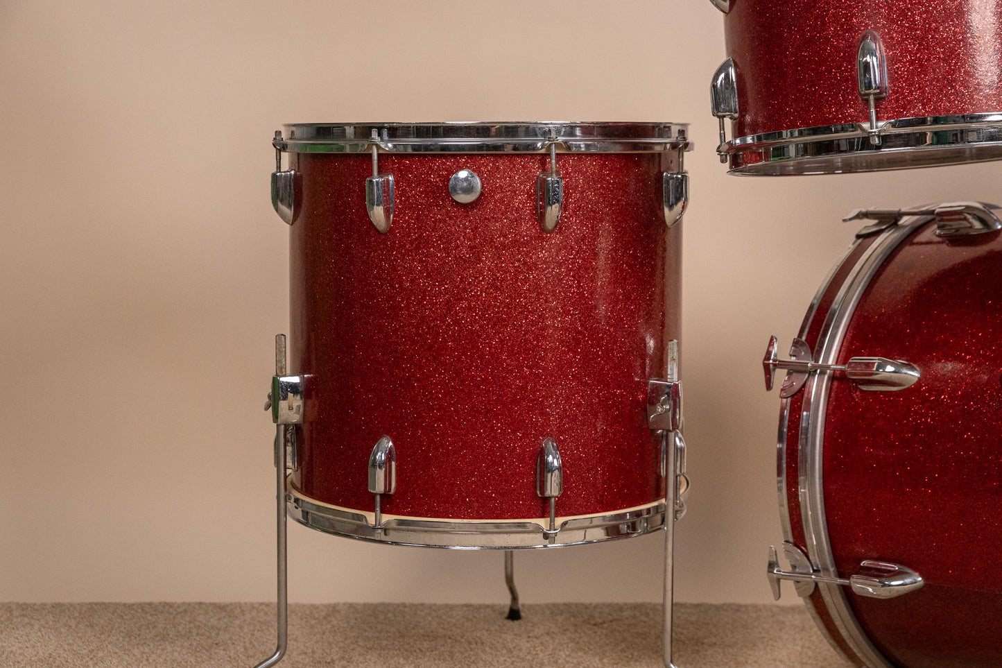 Vintage MIJ Red Sparkle Drum Set