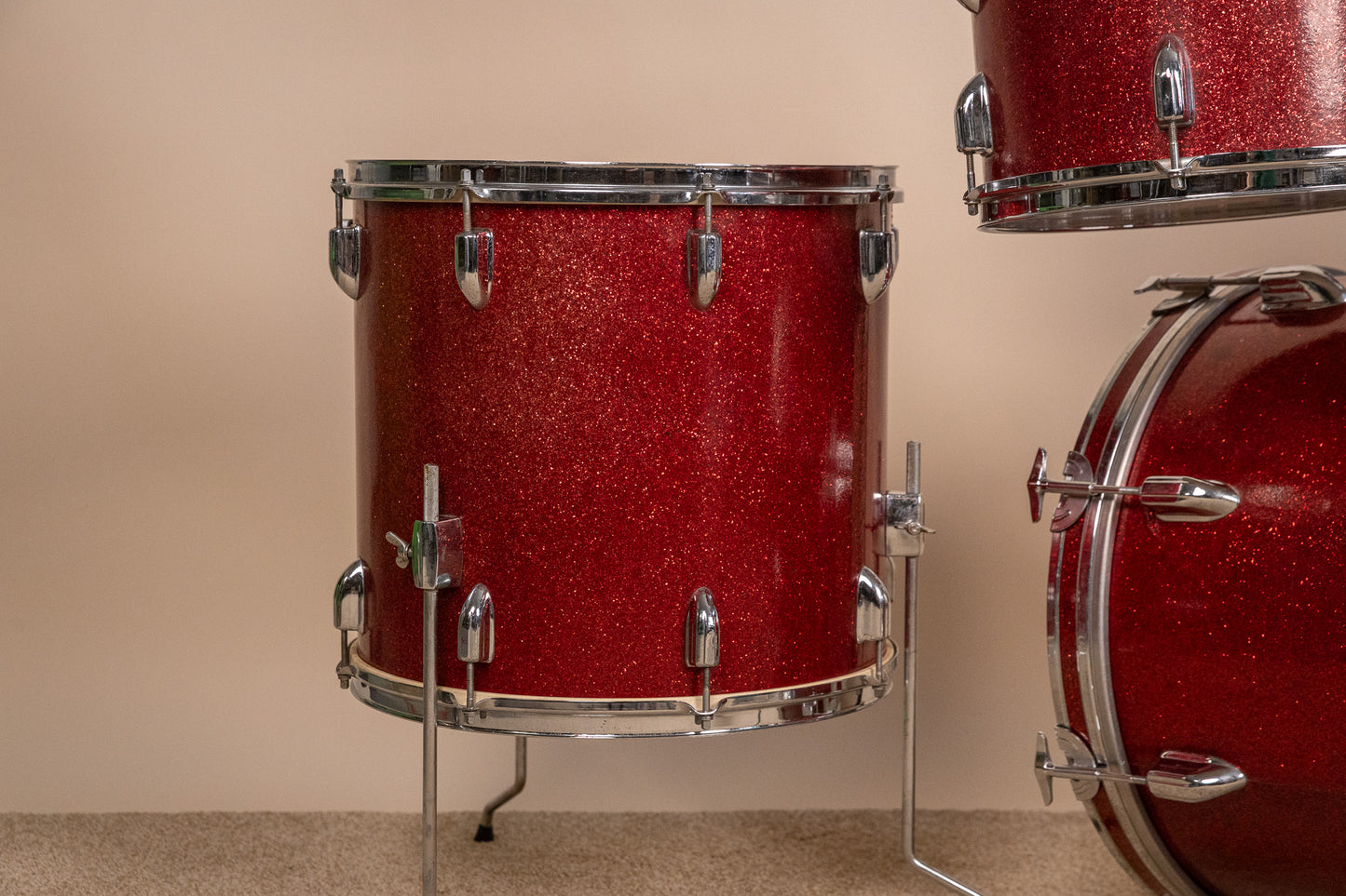 Vintage MIJ Red Sparkle Drum Set