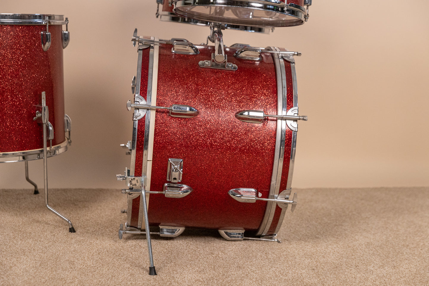 Vintage MIJ Red Sparkle Drum Set