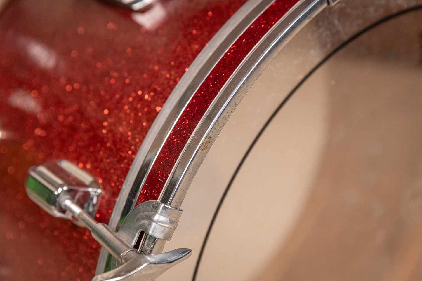 Vintage MIJ Red Sparkle Drum Set