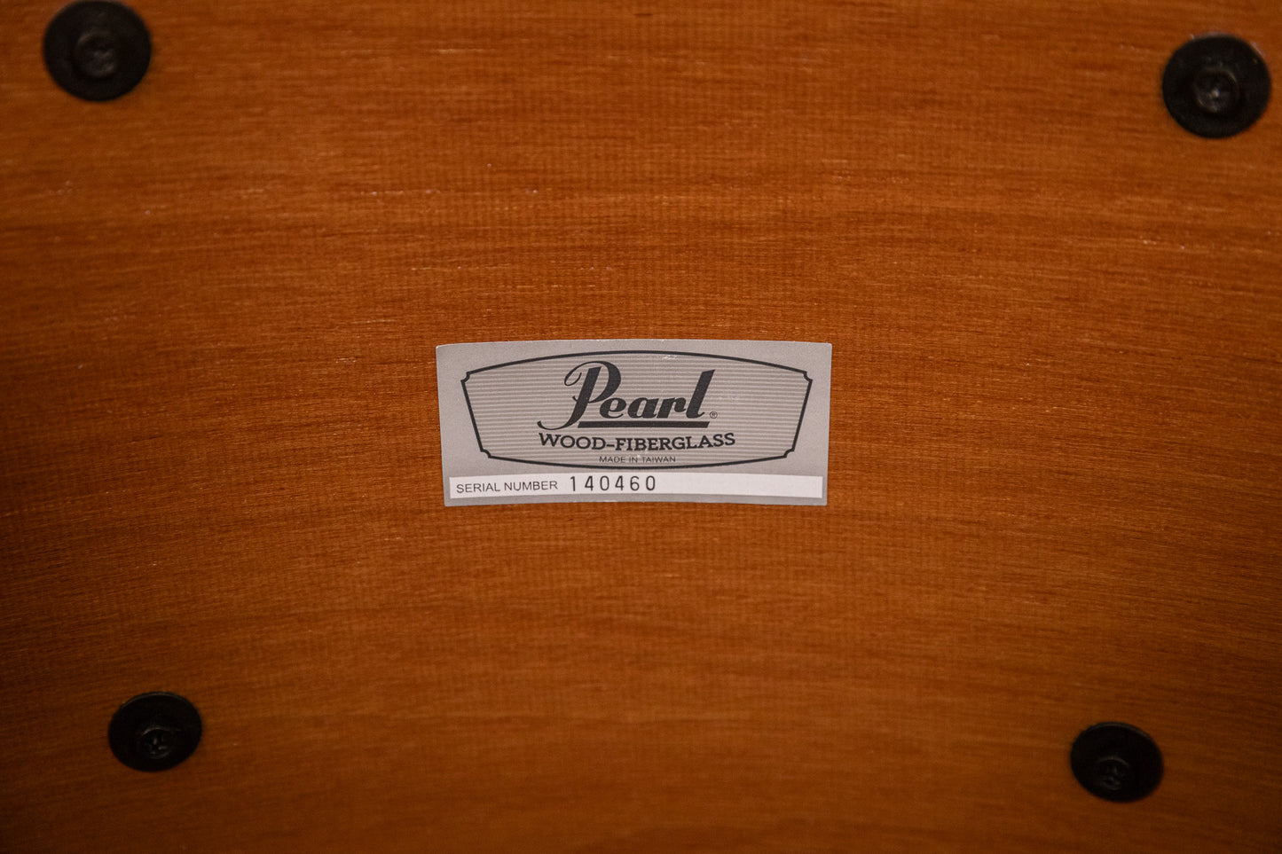 Pearl Wood Fiberglass Reissue Piano Black Drum Set