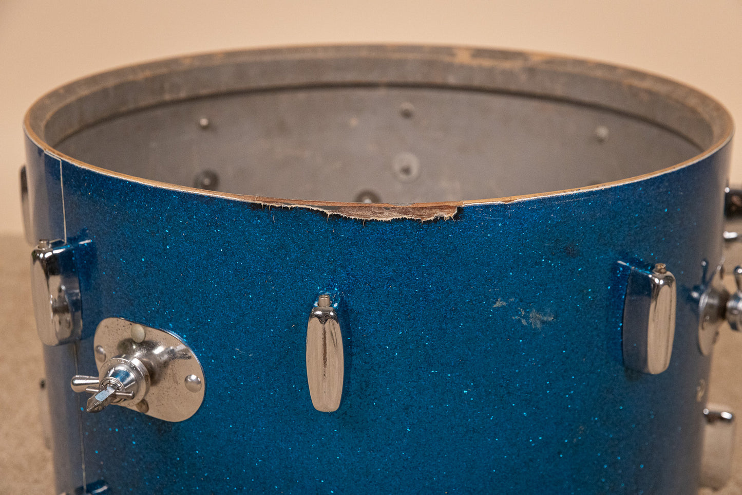 1960s Rogers Holiday Headliner Sparkling Blue Pearl Drum Set