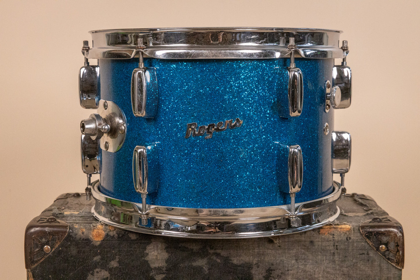 1960s Rogers Holiday Headliner Sparkling Blue Pearl Drum Set