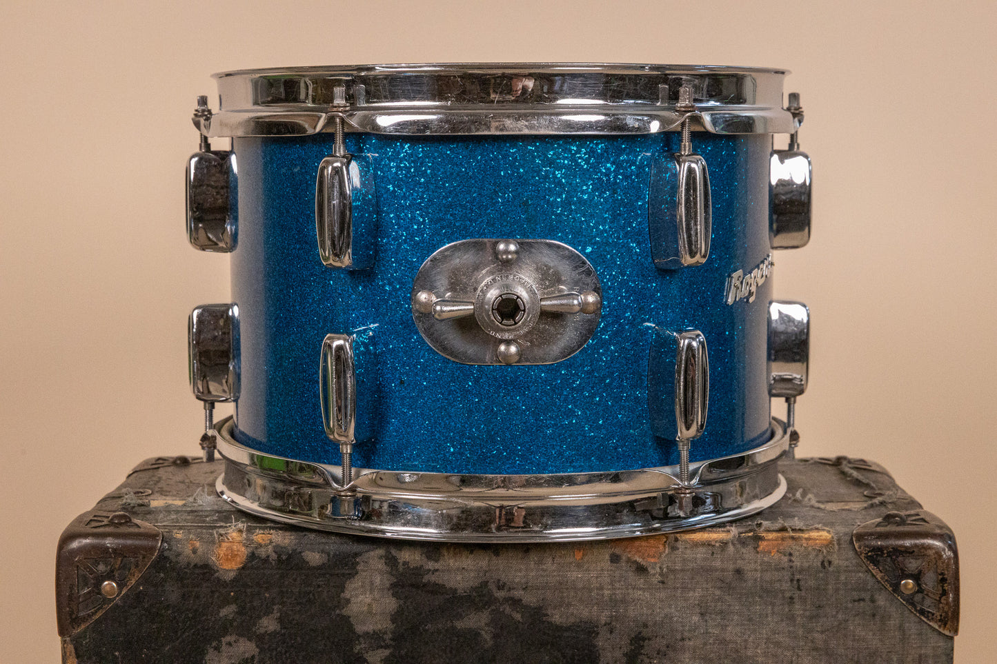 1960s Rogers Holiday Headliner Sparkling Blue Pearl Drum Set