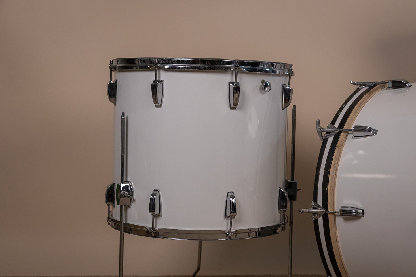 1980s Ludwig White Cortex Drum Set 14x24 13x14 16x18