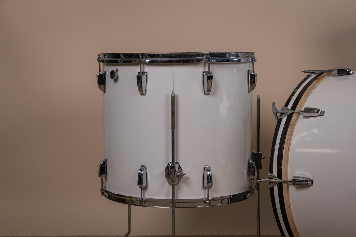 1980s Ludwig White Cortex Drum Set 14x24 13x14 16x18