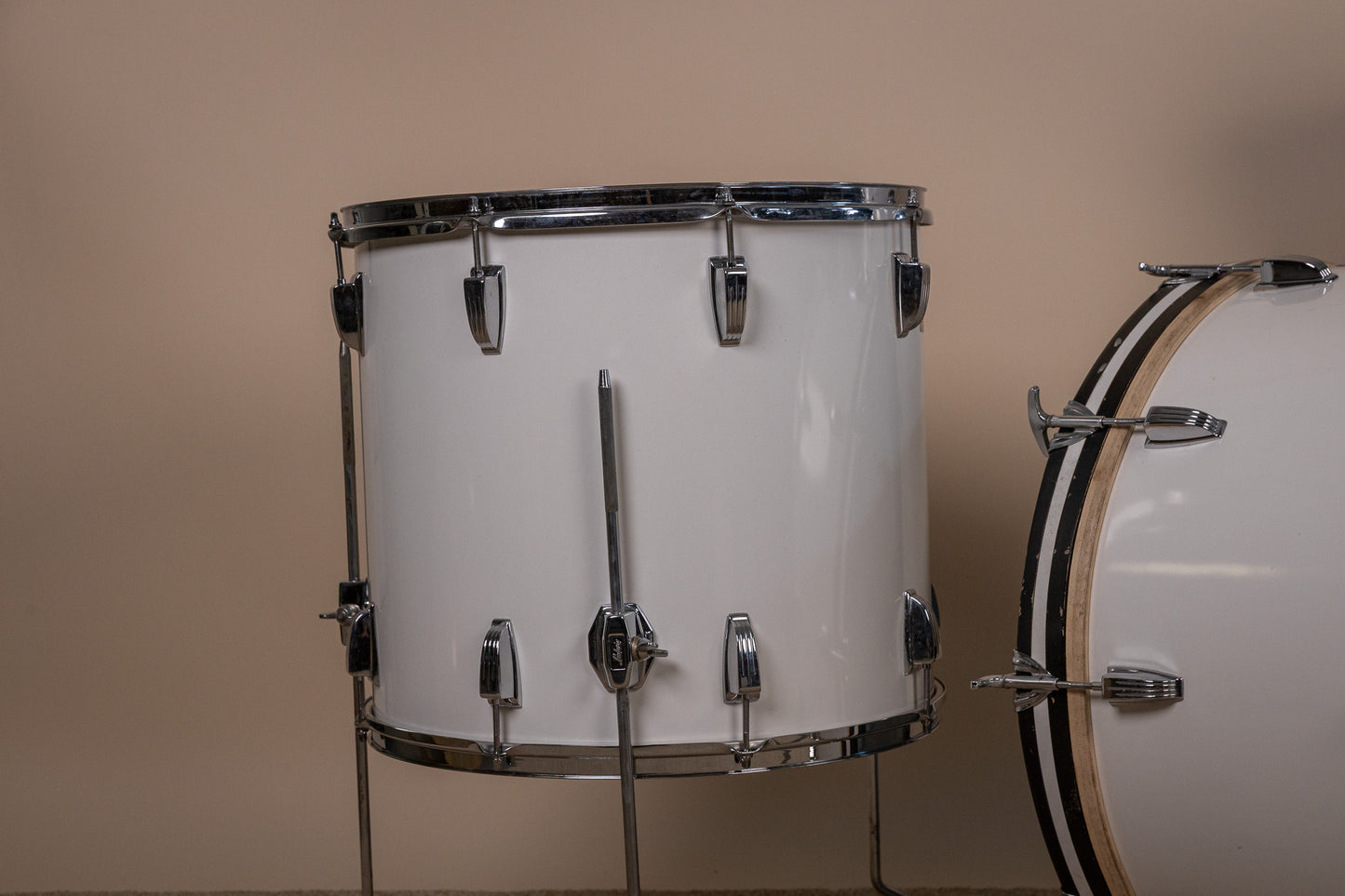 1980s Ludwig White Cortex Drum Set 14x24 13x14 16x18