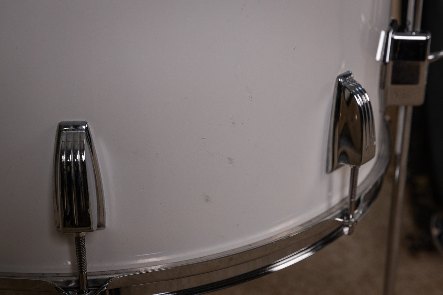 1980s Ludwig White Cortex Drum Set 14x24 13x14 16x18
