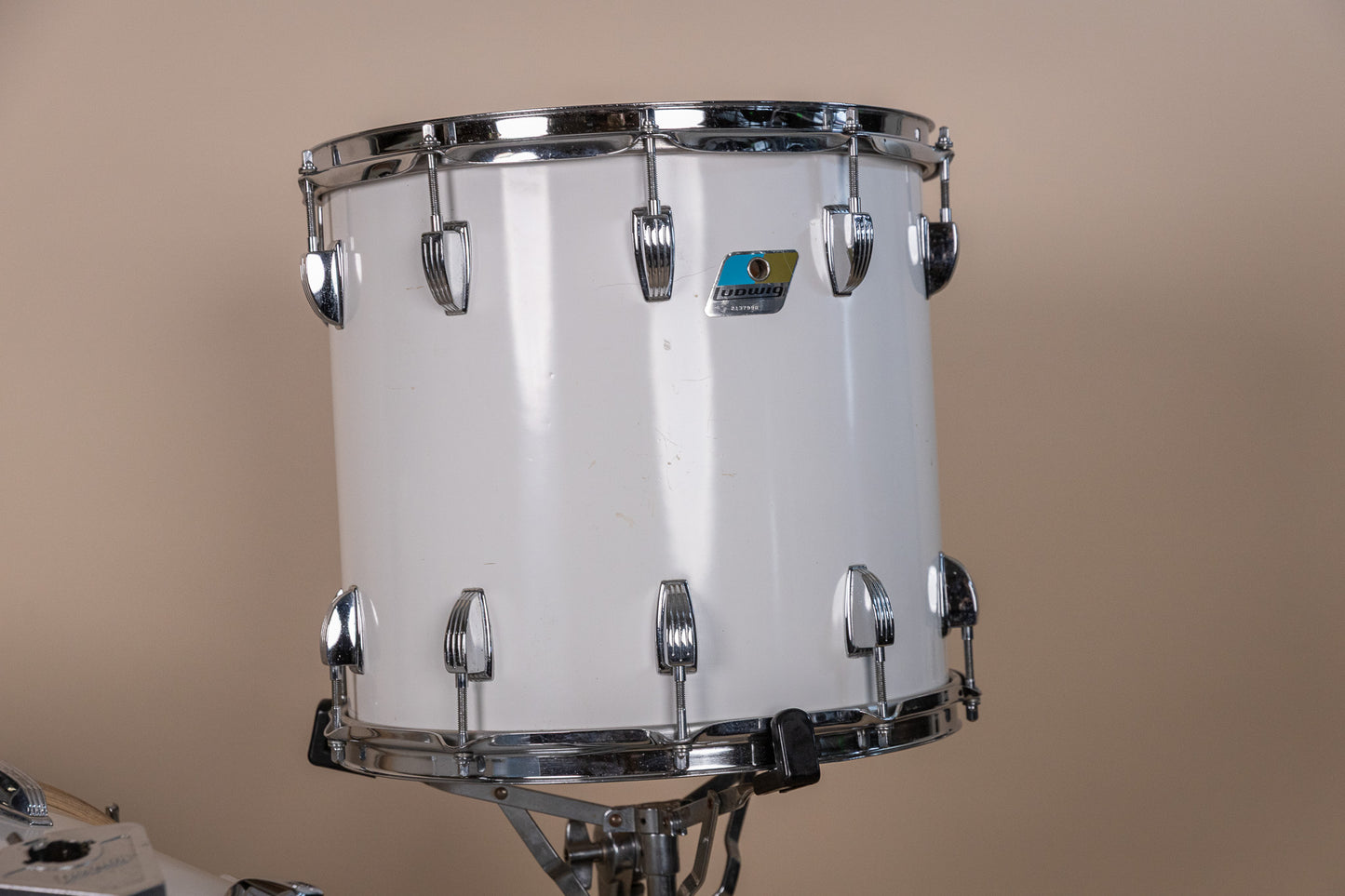 1980s Ludwig White Cortex Drum Set 14x24 13x14 16x18