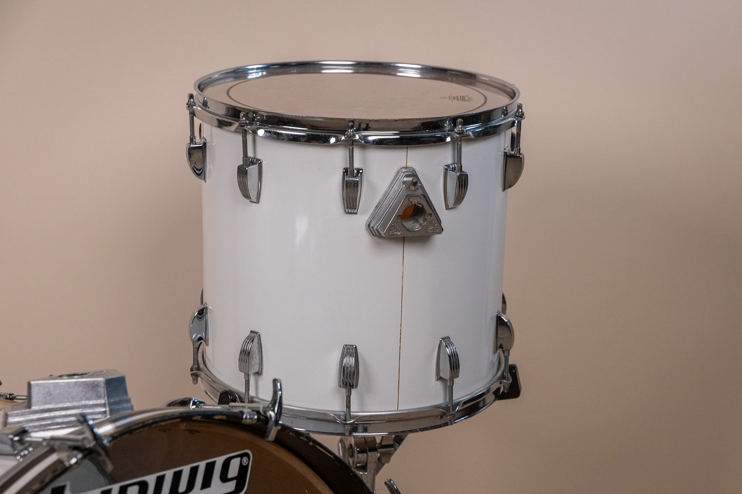 1980s Ludwig White Cortex Drum Set 14x24 13x14 16x18